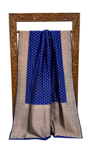 Pure Katan Silk Banarasi Handloom Saree - All over Jaal work - The Handlooms