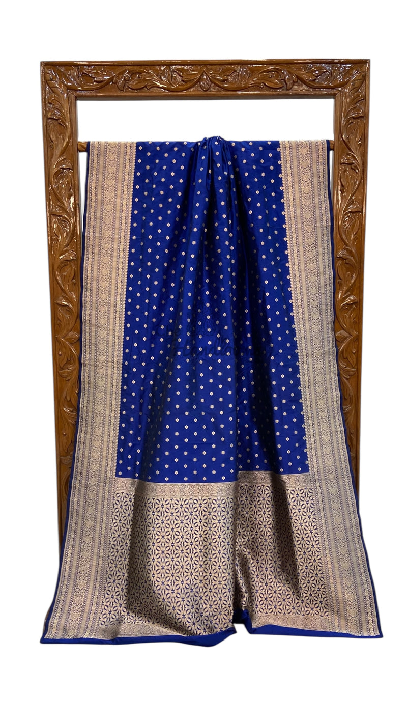 Pure Katan Silk Banarasi Handloom Saree - All over Jaal work - The Handlooms