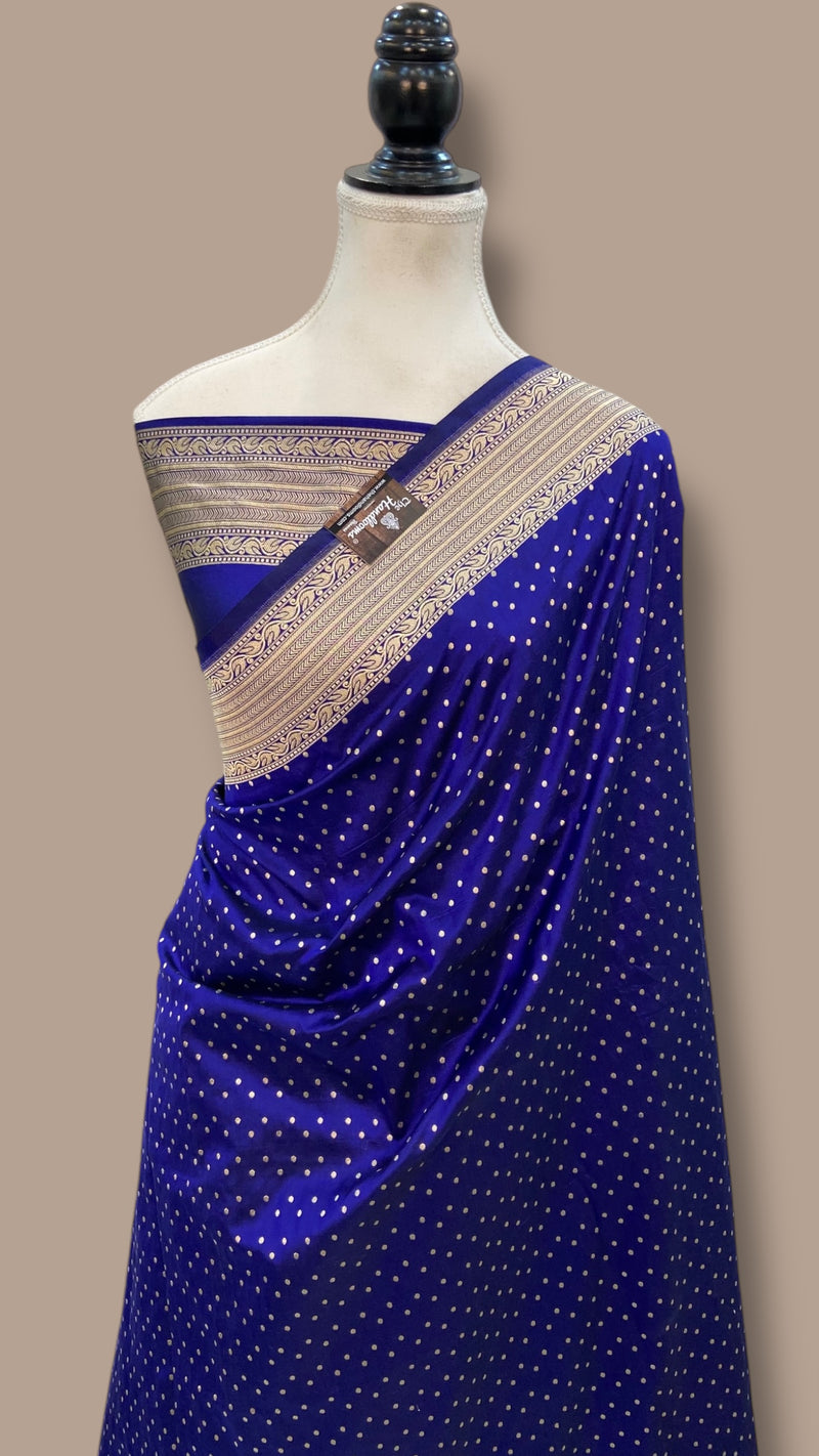 Pure Katan Silk Banarasi Handloom Saree - All over jaal work - The Handlooms