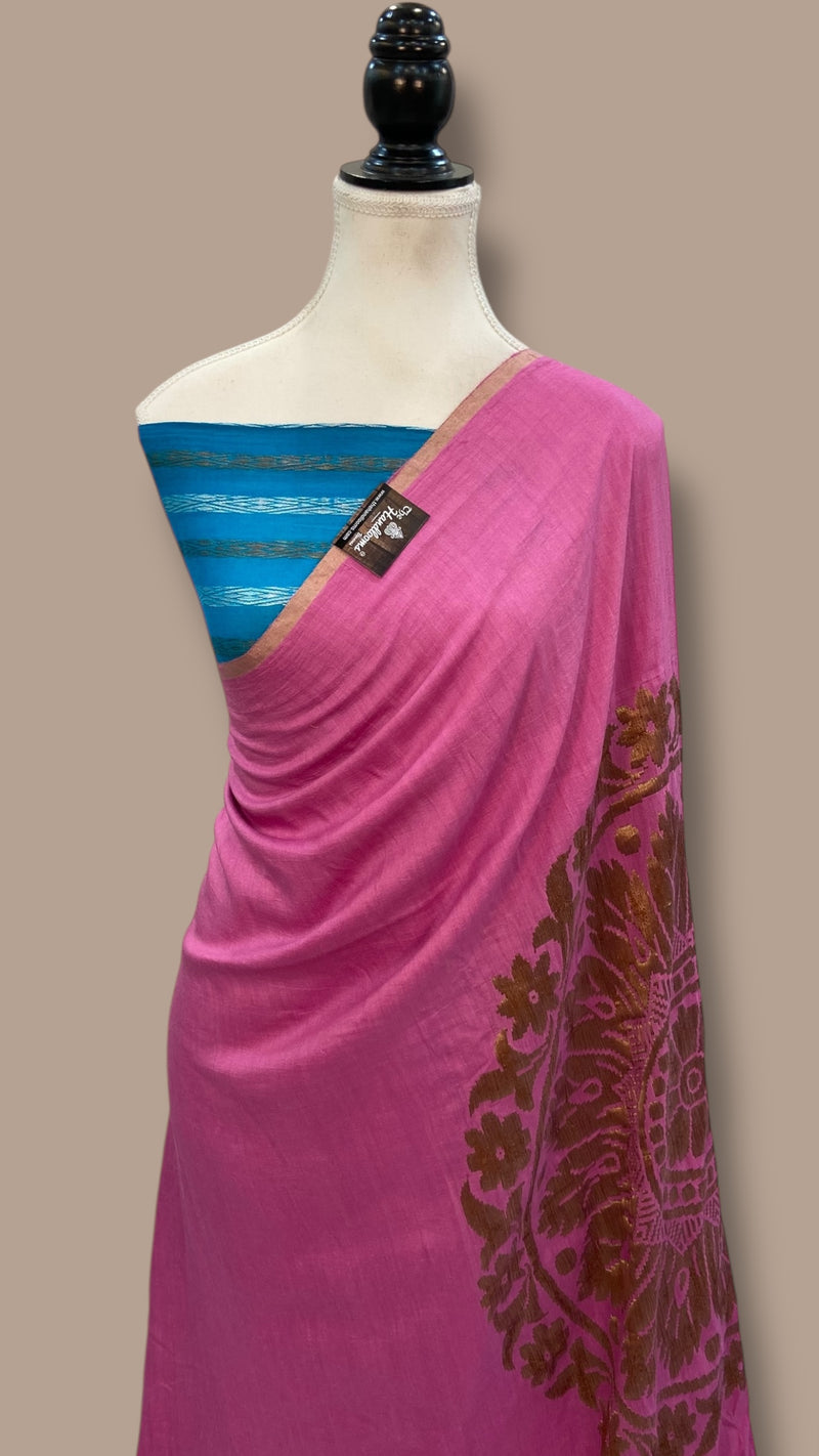 Moonga Georgette Handloom Banarasi Saree - The Handlooms