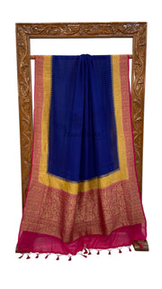 Khaddi Georgette Banarasi Saree -  Antique zari - The Handlooms