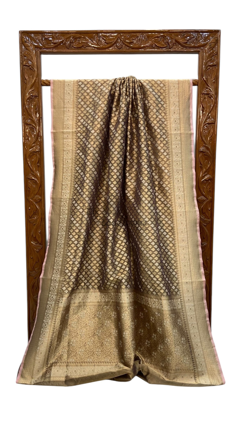 Pure Tissue Reshmi zari Handloom Banarasi Saree - The Handlooms