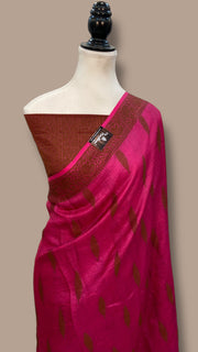 Pure Tussar Silk Handloom Banarasi Saree - The Handlooms