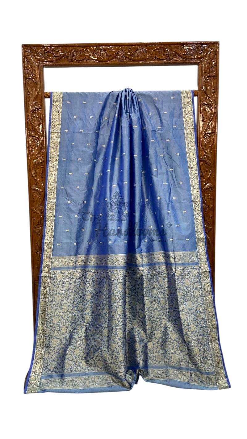 Pure Katan Silk Reshmi Zari Banarasi Handloom Saree - The Handlooms