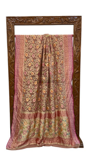 Pure Khaddi Georgette Banarasi Saree - water zari - The Handlooms