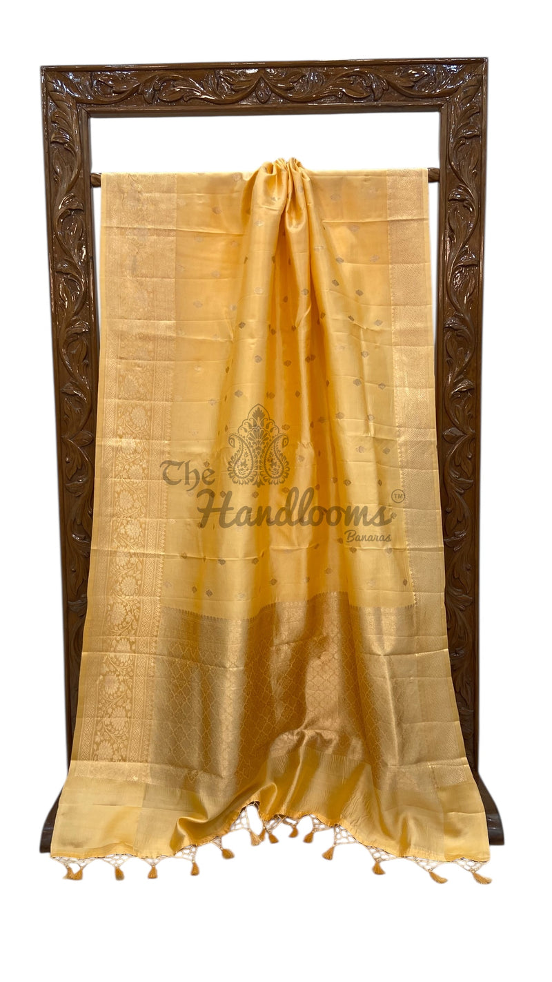 Pure Katan Silk Banarasi Handloom Saree - All over Kadua motifs - The Handlooms