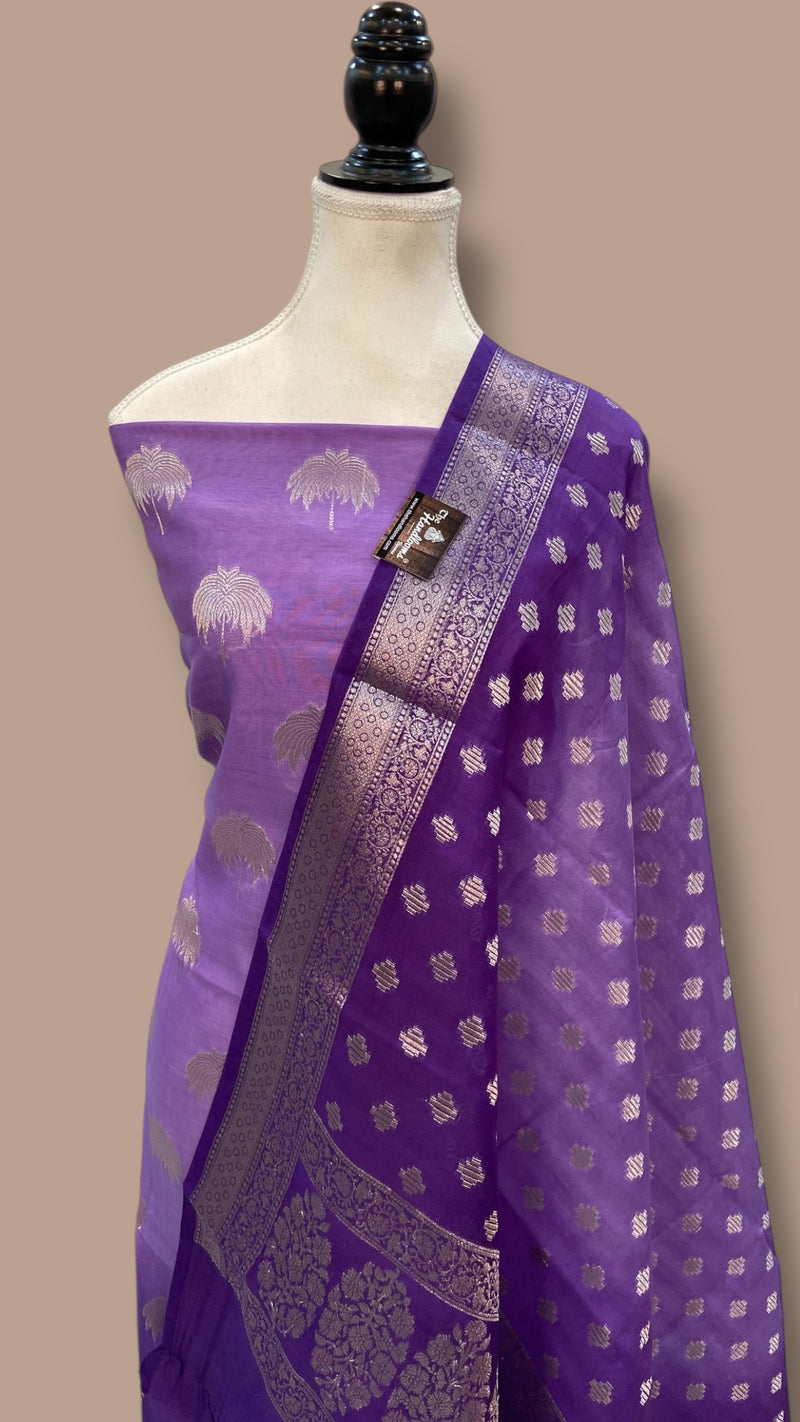 Pure Cotton Banarasi Dress material - The Handlooms