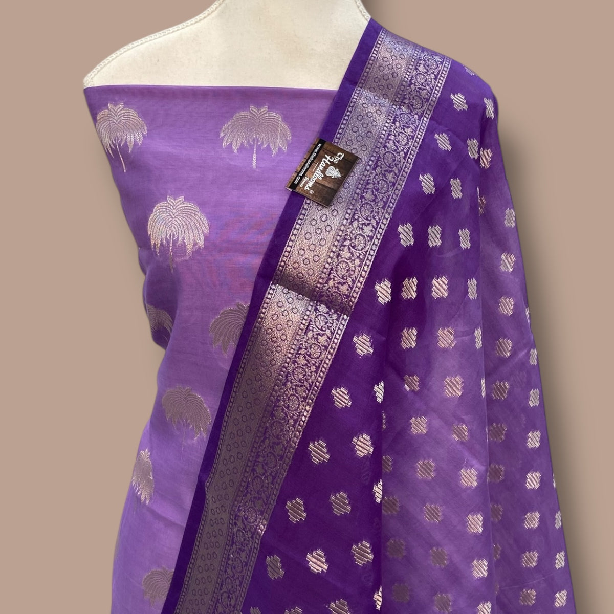 banarasi cotton dress material Pure Cotton Banarasi Dress material — The Handlooms