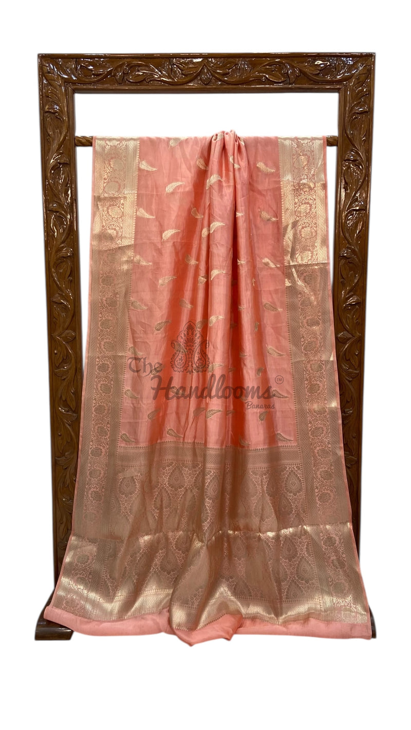 Pure Mango Silk Banarasi Handloom Saree - The Handlooms