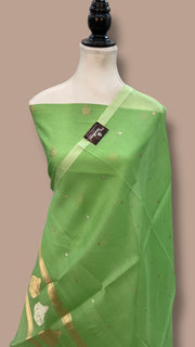 Pure Silk Handloom Banarasi Dress Material Kadua Boota With Kora Dupatta - The Handlooms