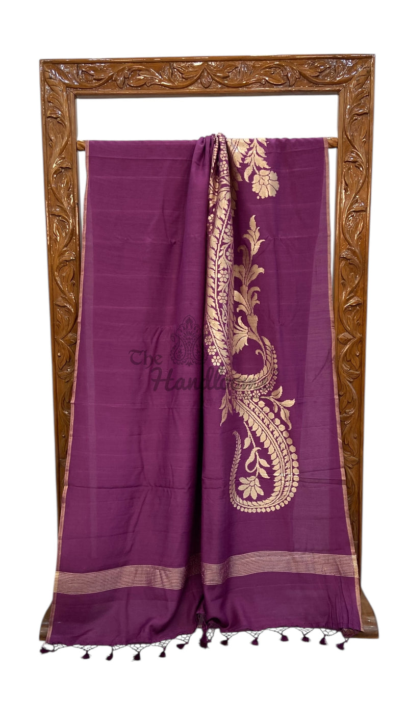 Moonga Georgette Handloom Banarasi Saree - The Handlooms