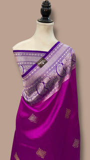 Pure Katan Silk Banarasi Handloom Saree - All over Kadua motifs - The Handlooms