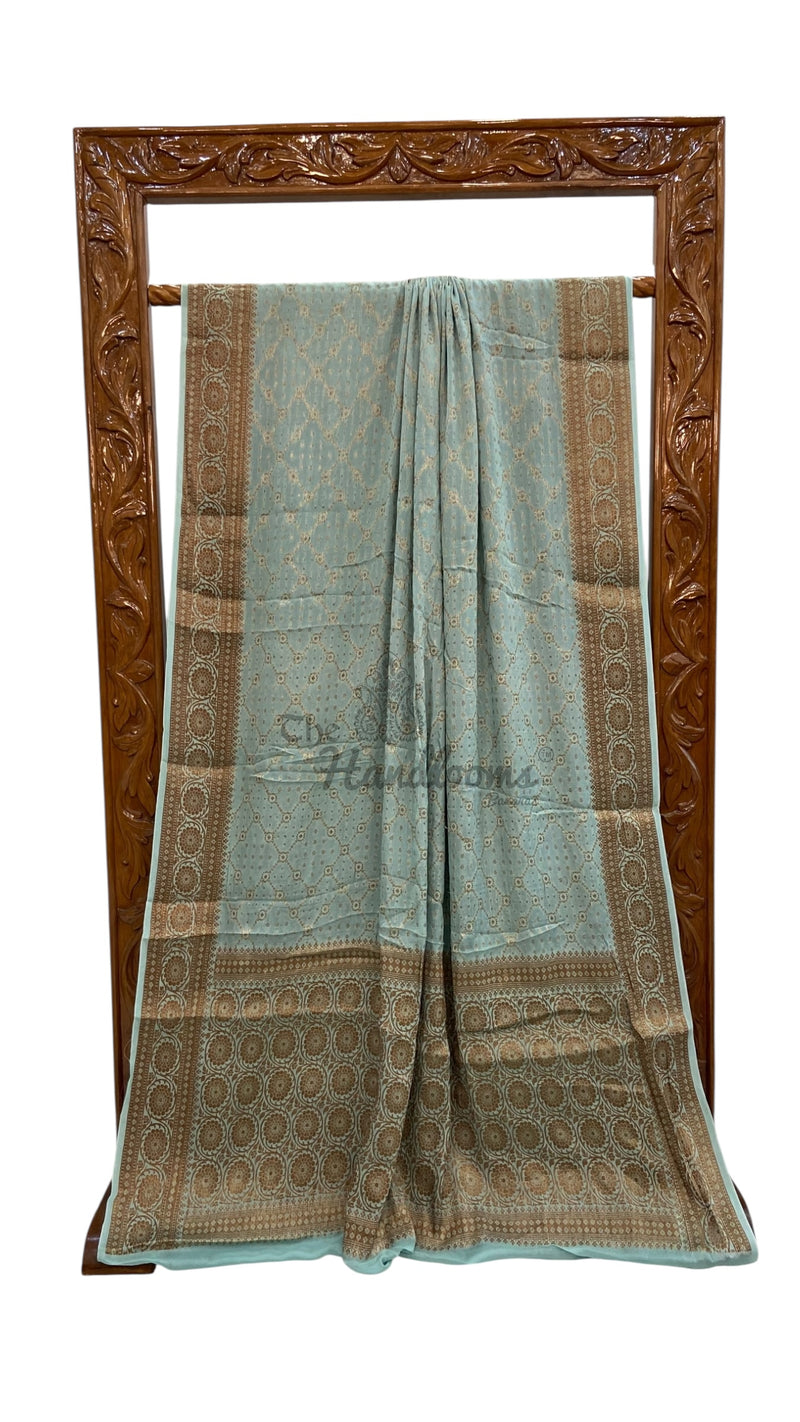 Pure Chiffon Khaddi Banarasi Saree - The Handlooms