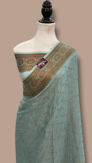 Pure Chiffon Khaddi Banarasi Saree - The Handlooms