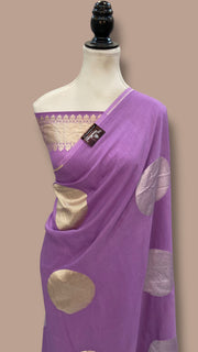 Moonga Georgette Handloom Banarasi Saree - The Handlooms