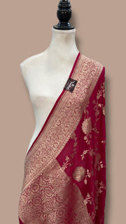 Pure Khaddi Georgette Handloom Dupatta - The Handlooms