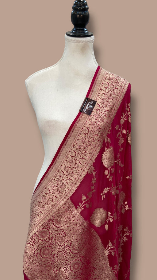 Pure Khaddi Georgette Handloom Dupatta - The Handlooms