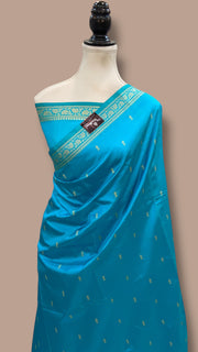 Pure Katan Silk Reshmi Zari Banarasi Handloom Saree - The Handlooms