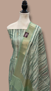 Pure Chiniya Silk Handloom Banarasi Dress Material with Elegant Digital Print - The Handlooms