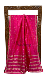 Pure Katan Silk Banarasi Handloom Saree - All Over Kadua Motifs - The Handlooms