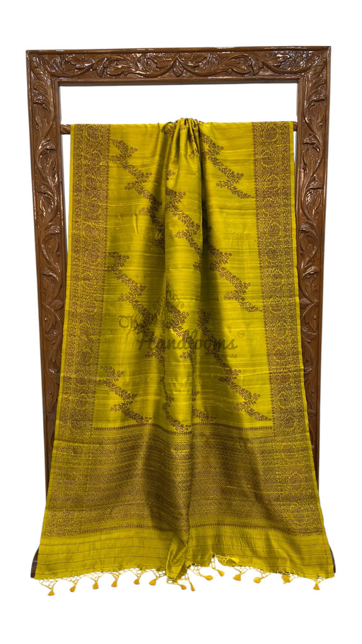 Pure Tussar Silk Handloom Banarasi Saree - The Handlooms