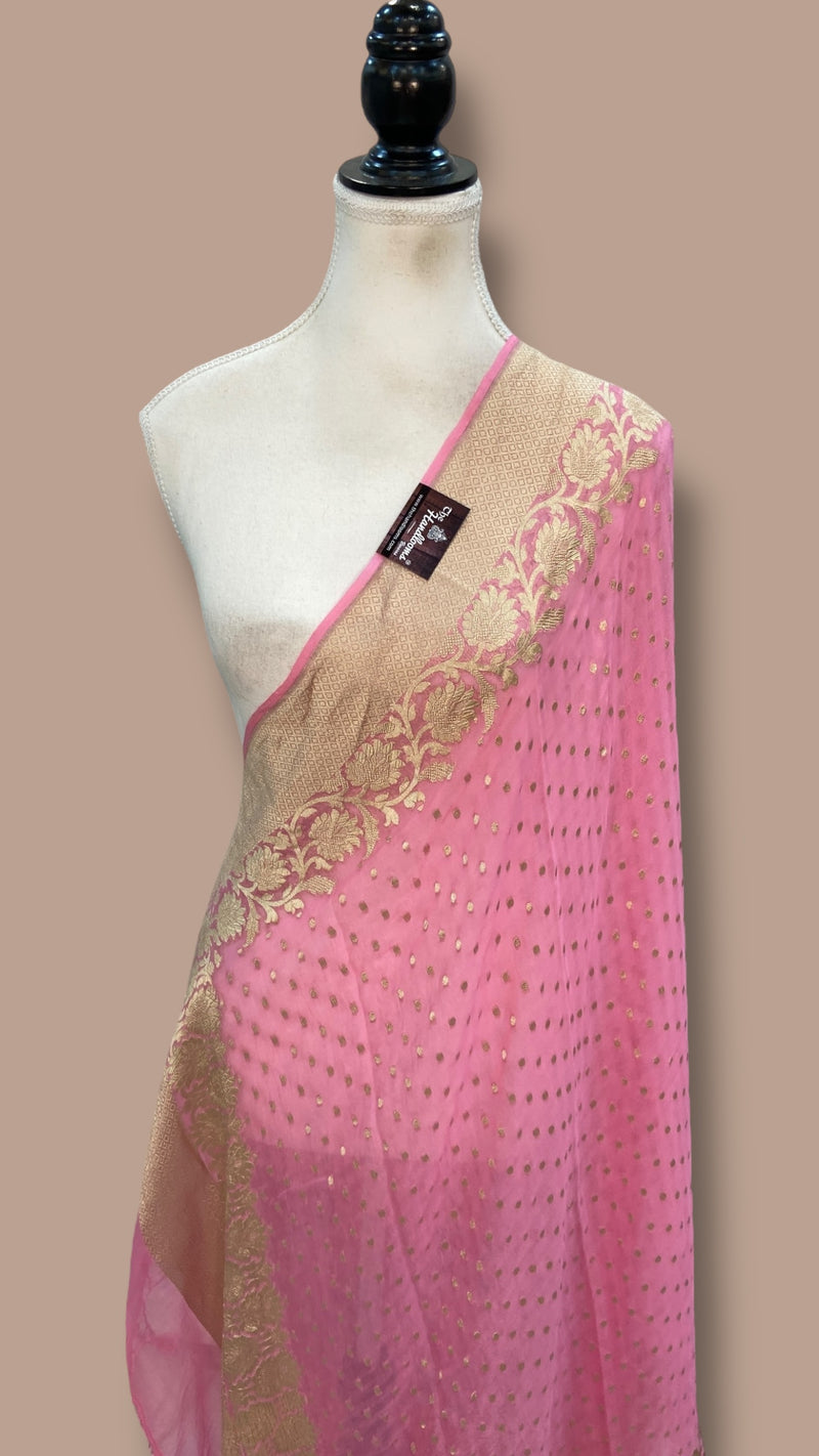 Pure Khaddi Georgette Handloom Dupatta - The Handlooms