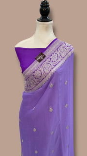 Pure Georgette Handloom Banarasi Saree - The Handlooms