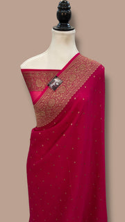 Pure Khaddi Georgette Handloom Banarasi Saree - The Handlooms