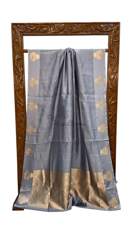 Pure Katan Silk Banarasi Handloom Saree - All Over Kadua Motifs - The Handlooms