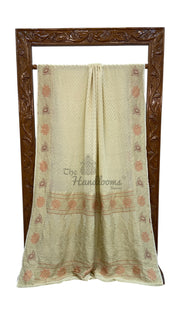Pure Khaddi Georgette Handloom Banarasi Saree - All over Jaal Work With Meenakari - The Handlooms