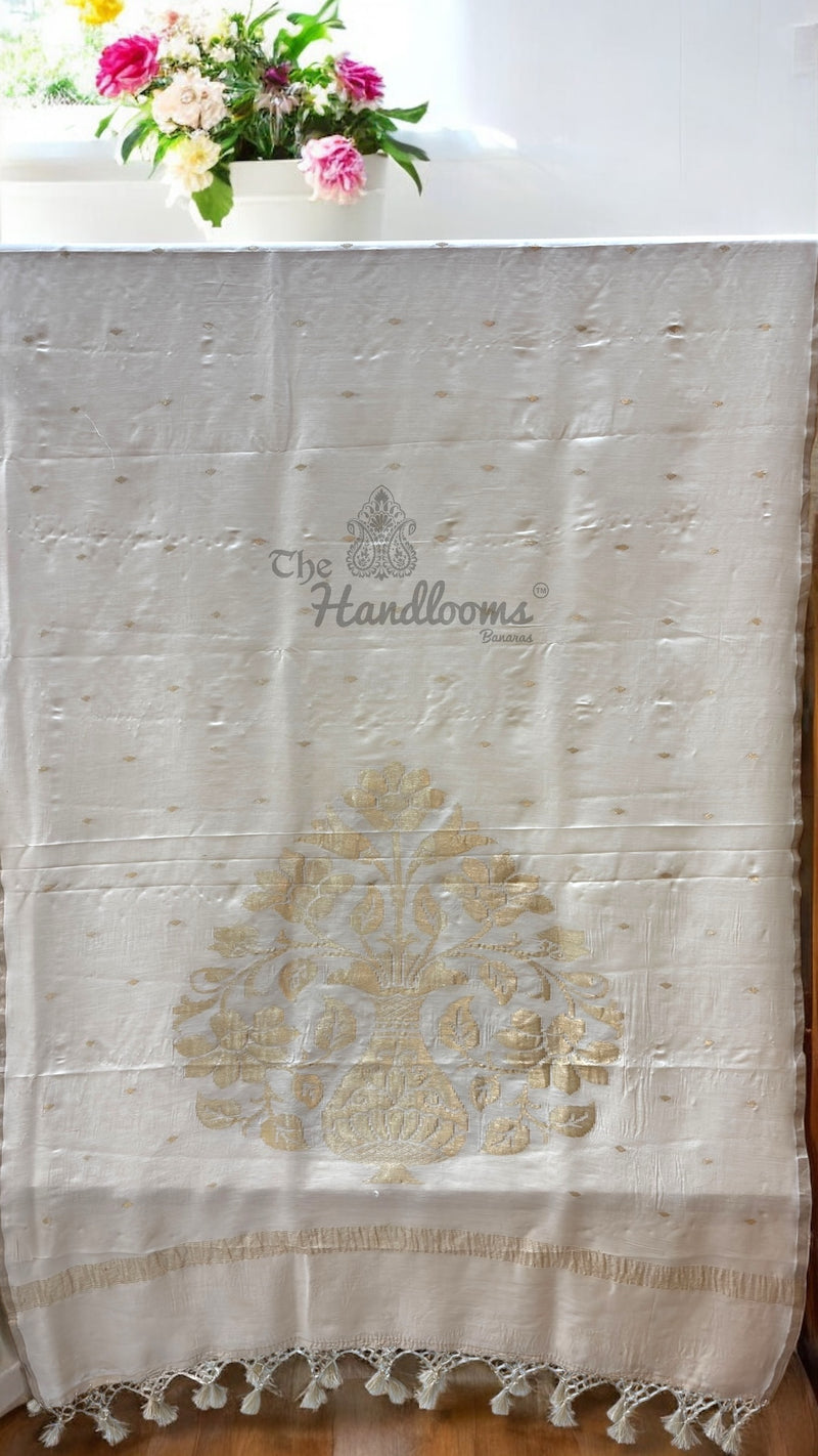 Pure Moonga handloom Dupatta - The Handlooms