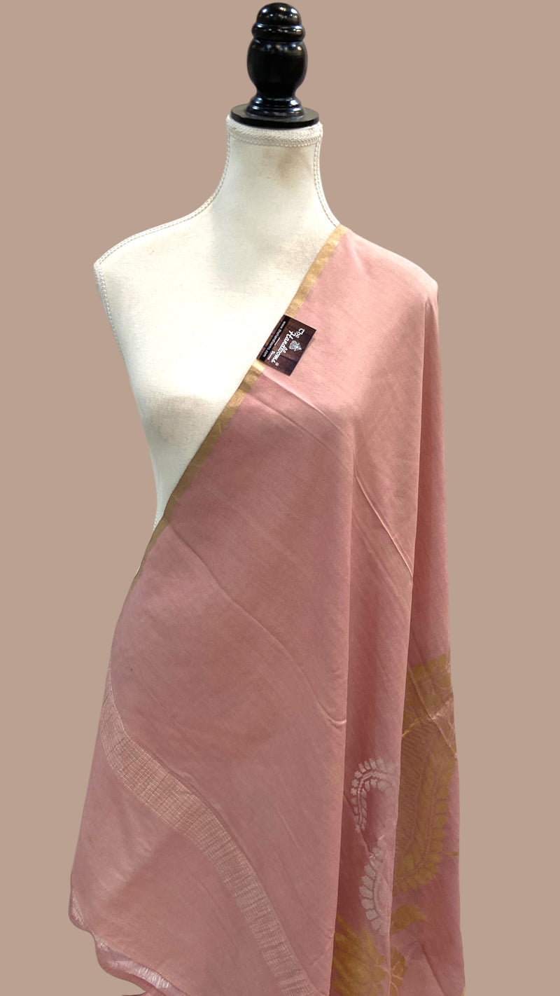 Pure Moonga handloom Dupatta - The Handlooms