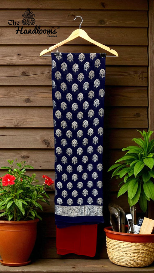 Khaddi Georgette Banarasi Dress material - The Handlooms