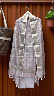 Pure Chiniya Silk Handlooms Banarasi Dress material - The Handlooms
