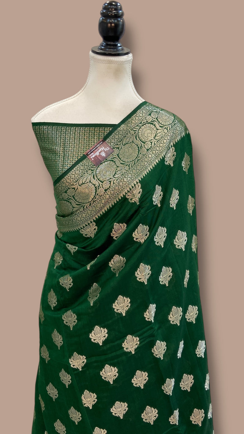 Pure Dupion Silk Banarasi Saree - The Handlooms