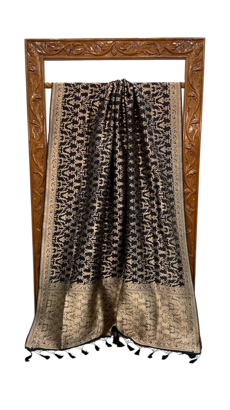 Shruti Haasan in Pure Katan Silk Banarasi Handloom Saree - All Over Jaal Work - The Handlooms