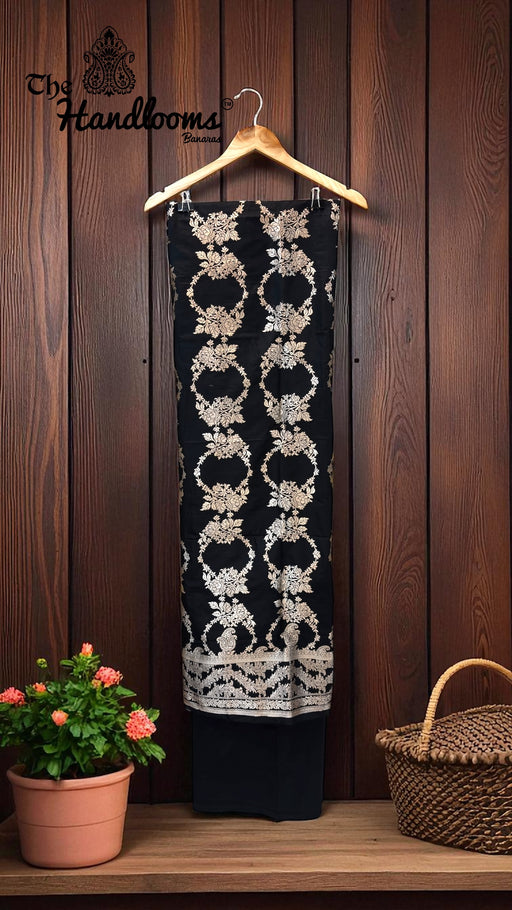 Pure Katan Silk Handlooms Banarasi Dress material - The Handlooms