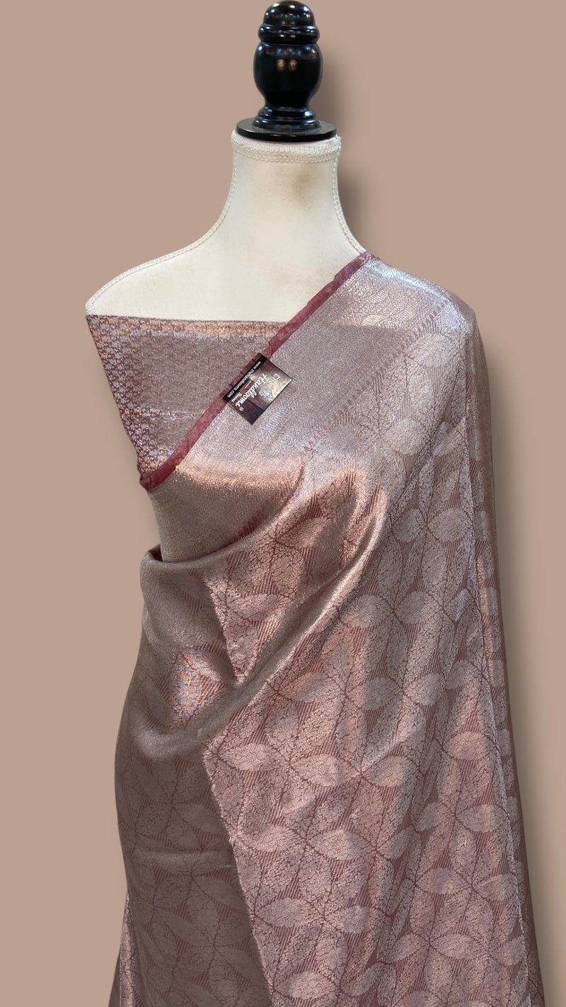 Pure Kora Tissue Tanchui Handloom Banarasi Saree - The Handlooms