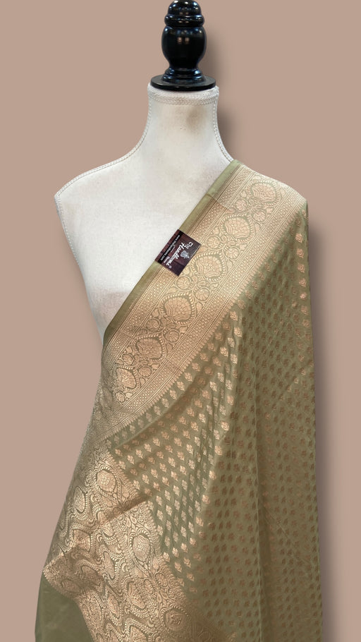 Pure Katan Silk Handloom Banarasi Dupatta - The Handlooms