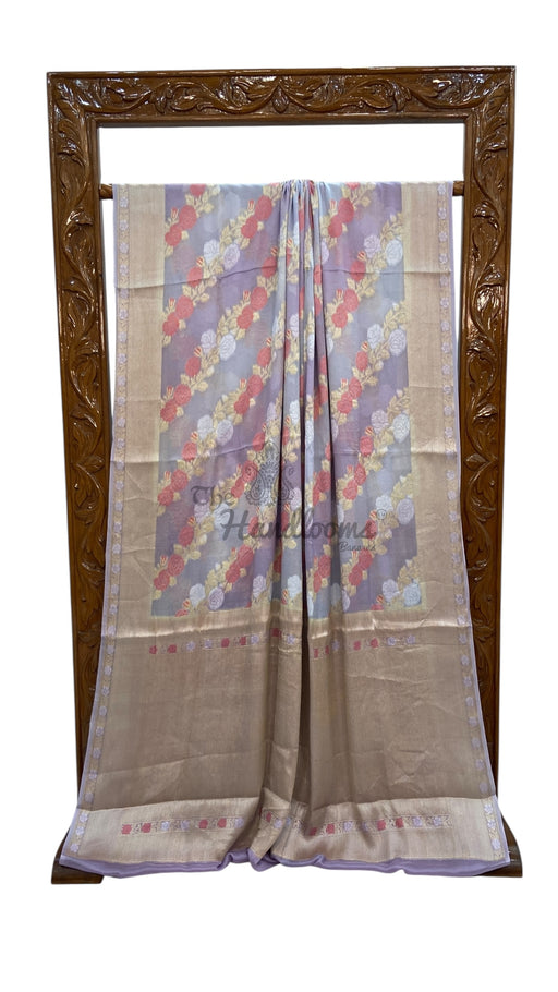 Pure Chiffon Khaddi Banarasi Saree - The Handlooms