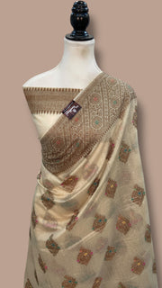 Pure Moonga Silk Handloom Banarasi Saree - The Handlooms