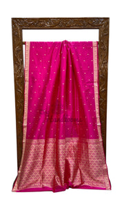 Pure Katan Silk Reshmi Zari Banarasi Handloom Saree - The Handlooms
