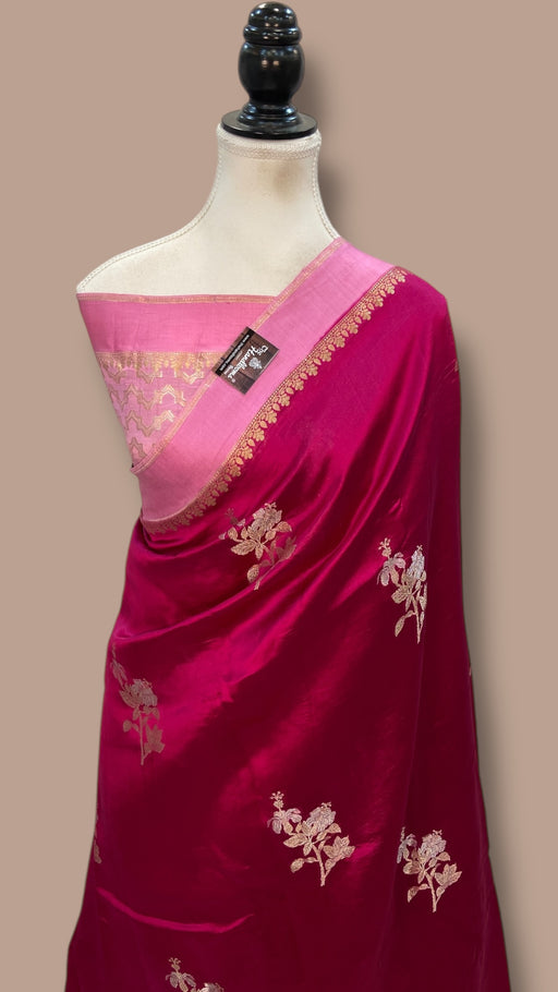 Pure Mango Silk Banarasi Handlokom Saree - The Handlooms