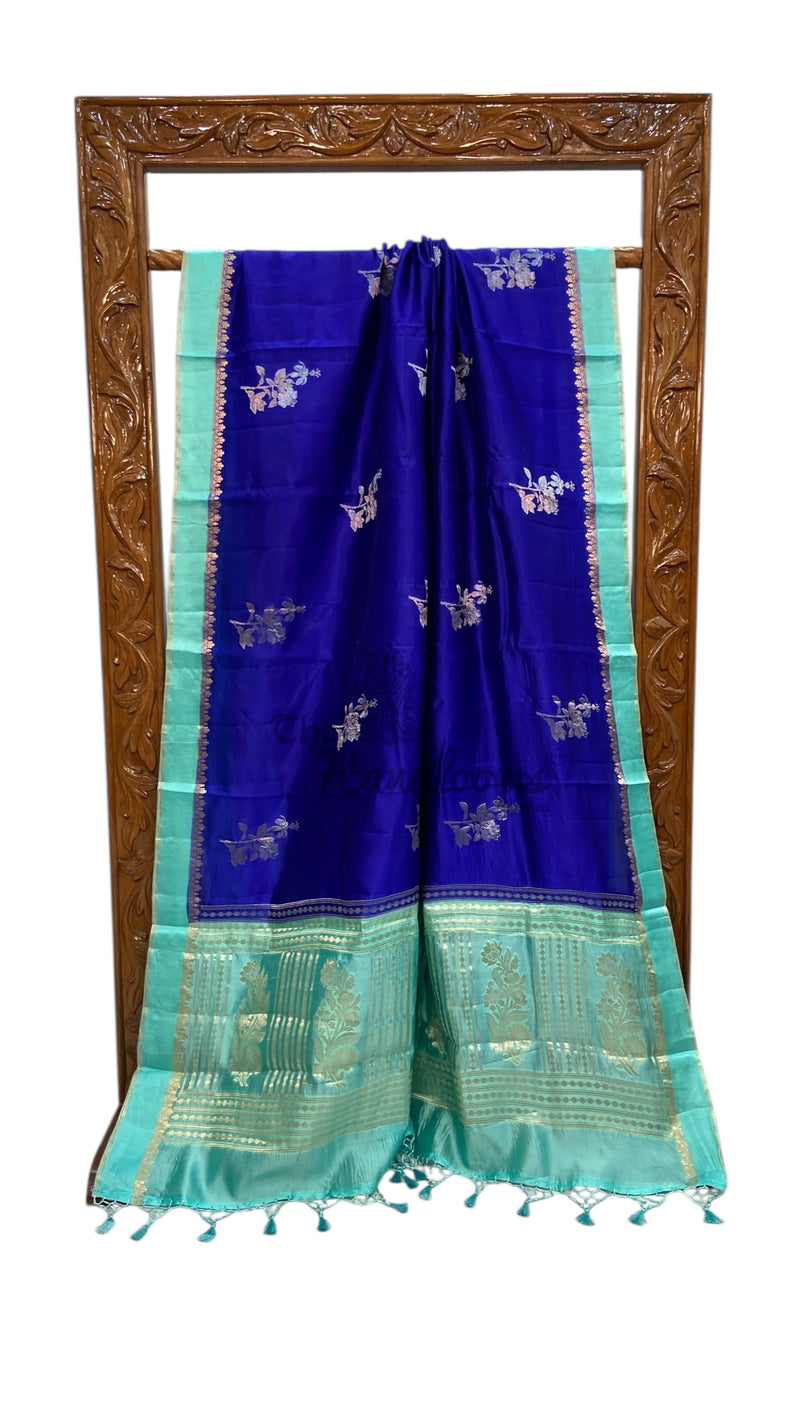 Pure Mango Silk Banarasi Handlokom Saree - The Handlooms
