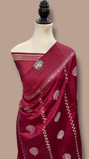 Pure Mango Silk Banarasi Handloom Saree - The Handlooms