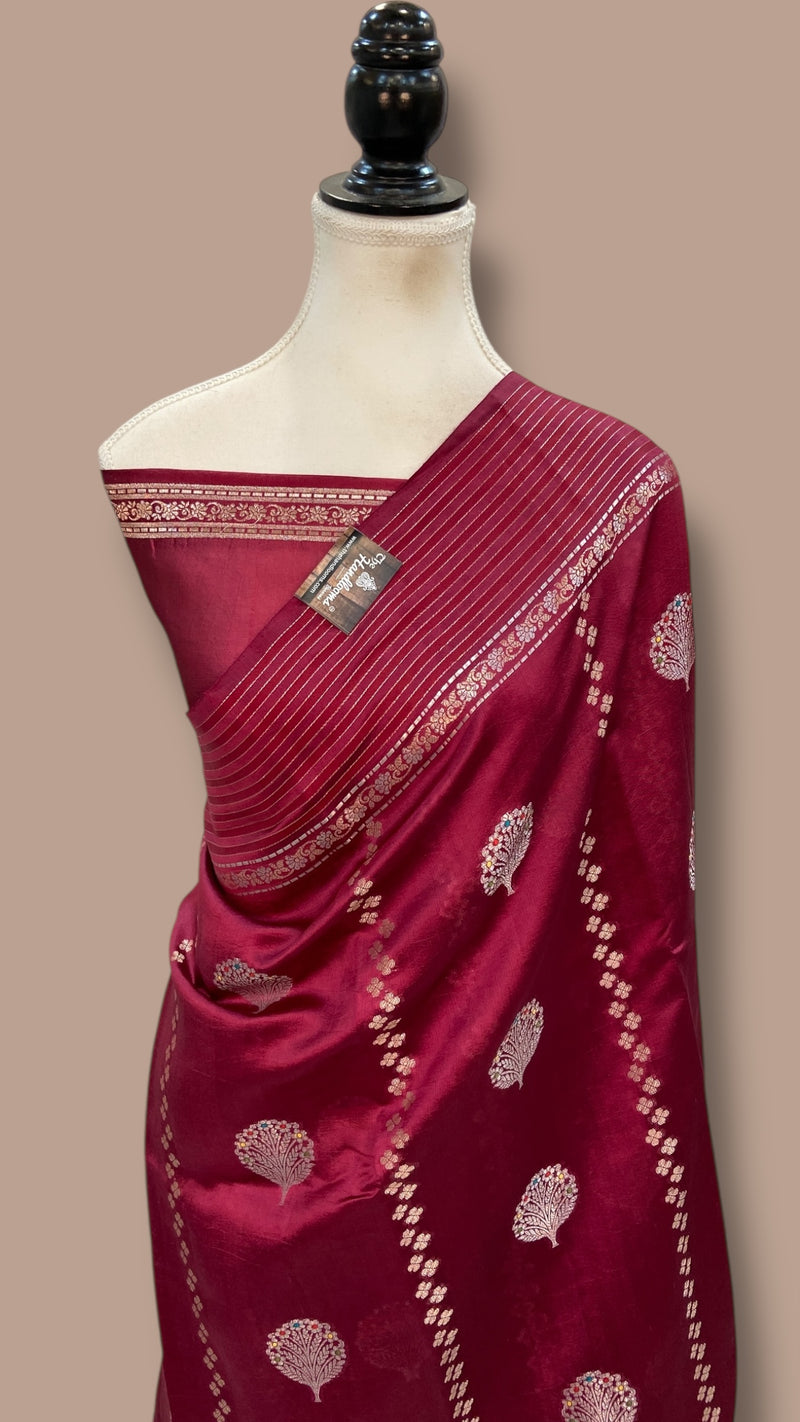 Pure Mango Silk Banarasi Handloom Saree - The Handlooms