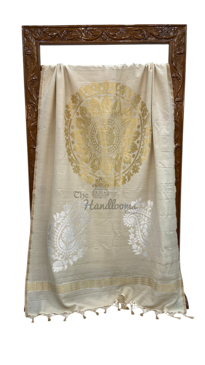 Moonga Georgette Handloom Banarasi Saree - The Handlooms
