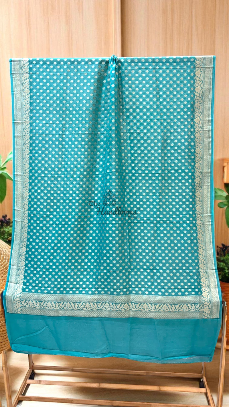 Pure Khaddi Georgette Handloom Dupatta - The Handlooms