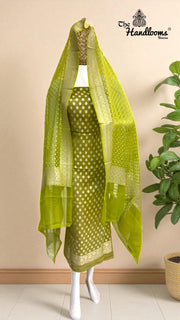 Tissue Khaddi Georgette Banarasi Dress material - The Handlooms