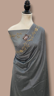 Pure Chanderi Cotton Handloom Banarasi Saree - Handwork - The Handlooms